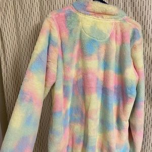 Fuzzy Tie-Dye Pullover